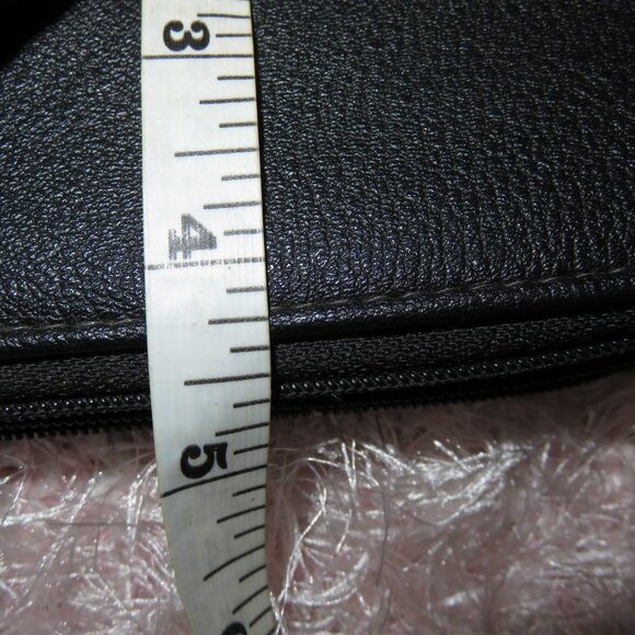 BOGO Franco Sarto Black Leather Long Wallet Clutch Double Zip Multi Compartment - Picture 13 of 14